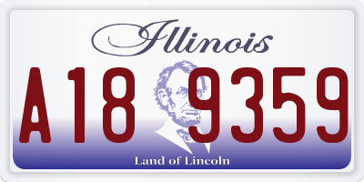 IL license plate A189359