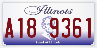 IL license plate A189361