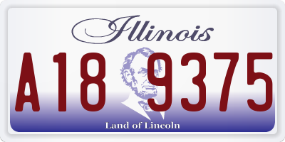 IL license plate A189375