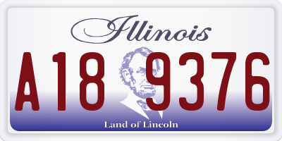 IL license plate A189376