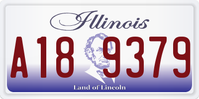 IL license plate A189379