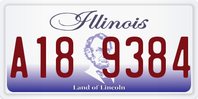 IL license plate A189384