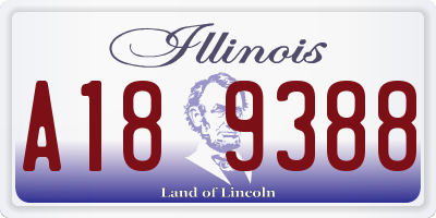 IL license plate A189388