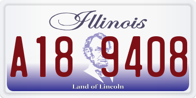 IL license plate A189408