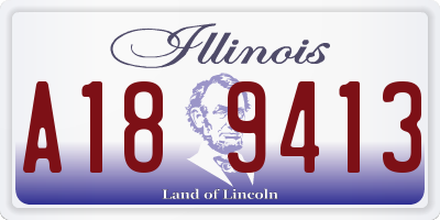 IL license plate A189413