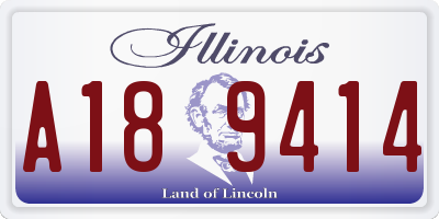 IL license plate A189414