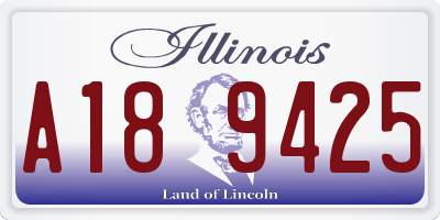 IL license plate A189425