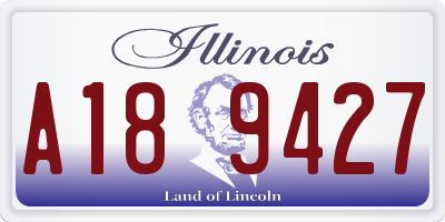IL license plate A189427