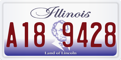 IL license plate A189428