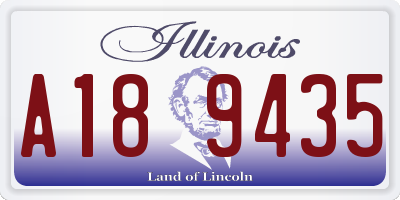 IL license plate A189435