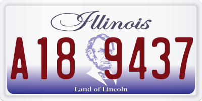 IL license plate A189437