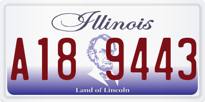 IL license plate A189443