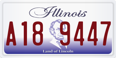 IL license plate A189447