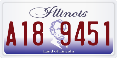 IL license plate A189451