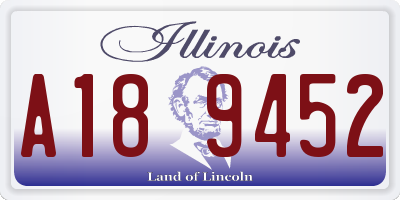 IL license plate A189452