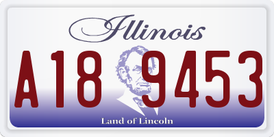 IL license plate A189453