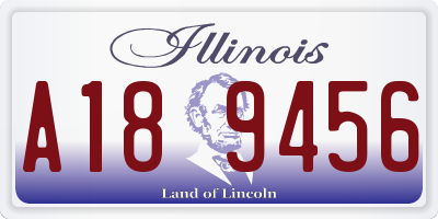 IL license plate A189456