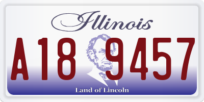 IL license plate A189457