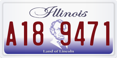 IL license plate A189471