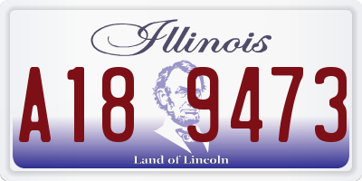 IL license plate A189473