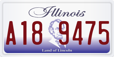 IL license plate A189475