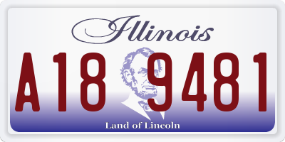 IL license plate A189481
