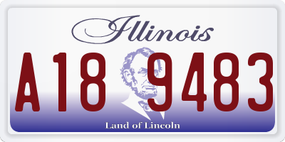 IL license plate A189483