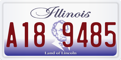 IL license plate A189485