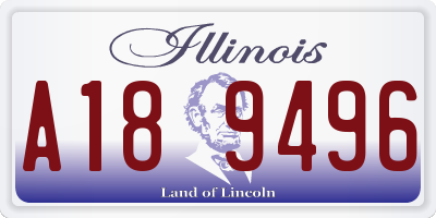 IL license plate A189496