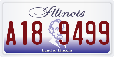 IL license plate A189499