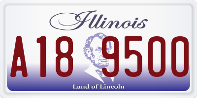 IL license plate A189500
