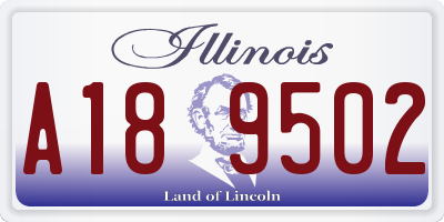 IL license plate A189502
