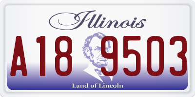IL license plate A189503