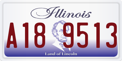 IL license plate A189513