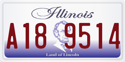 IL license plate A189514