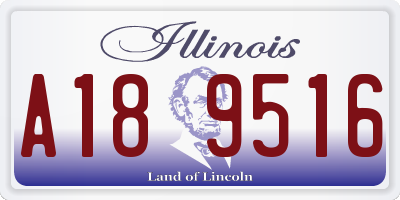 IL license plate A189516