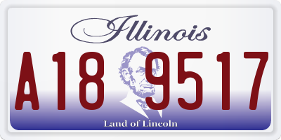 IL license plate A189517