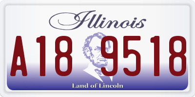 IL license plate A189518