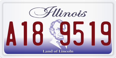 IL license plate A189519