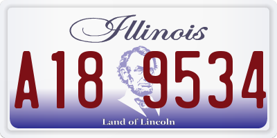 IL license plate A189534