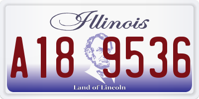 IL license plate A189536