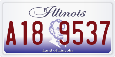 IL license plate A189537