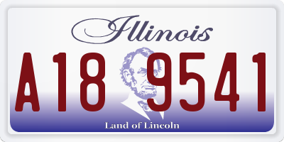 IL license plate A189541