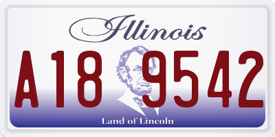 IL license plate A189542
