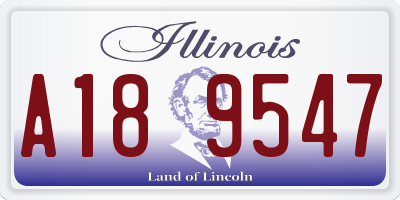 IL license plate A189547