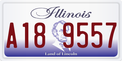 IL license plate A189557
