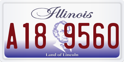 IL license plate A189560