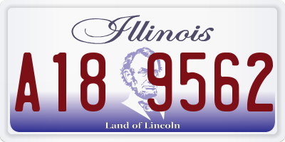IL license plate A189562