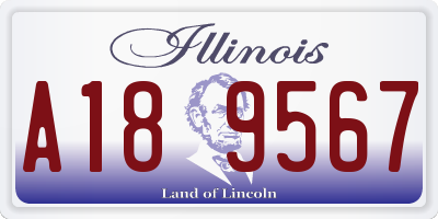 IL license plate A189567