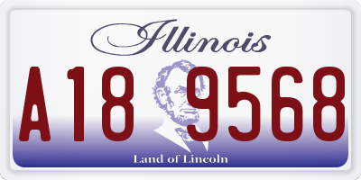 IL license plate A189568